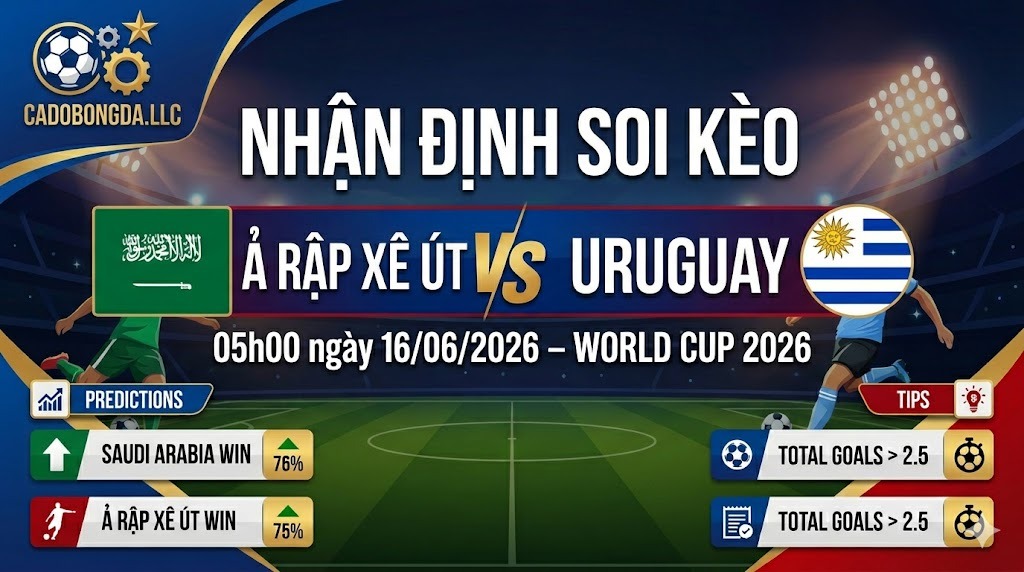 Nhận Định Kèo Ả Rập Xê Út vs Uruguay 05h00 ngày 16/06/2026 World Cup 2026