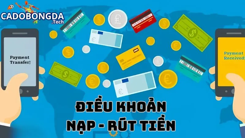 Điều khoản khi nạp rút tiền trên Cadobongda.tech